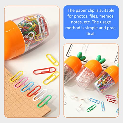 Didiseaon 1 Set of Easter Paper Clips Thumbtacks Carrot Paperclips School Paper Clips Page Marker File Document Clips Easter Party Favors