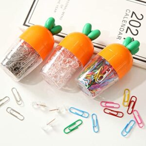 Didiseaon 1 Set of Easter Paper Clips Thumbtacks Carrot Paperclips School Paper Clips Page Marker File Document Clips Easter Party Favors