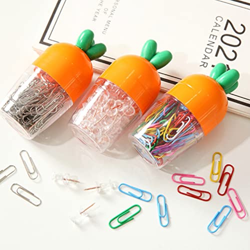 Didiseaon 1 Set of Easter Paper Clips Thumbtacks Carrot Paperclips School Paper Clips Page Marker File Document Clips Easter Party Favors