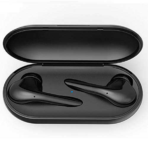 Bluetooth 5.0 Wireless Earbuds,Dualpow True Wireless Headphone HiFi Stereo Sound Mini in-Ear Headset (Touch Control, 20hrs Playtime, Auto Pairing) compatible with iphone, android, smartphones (Black)