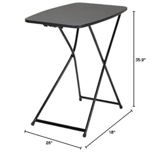 COSCO Multi-Purpose, Adjustable Height Personal Folding Activity Table, 2 Pack, Black