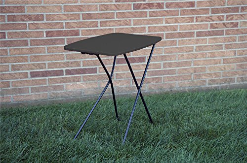 COSCO Multi-Purpose, Adjustable Height Personal Folding Activity Table, 2 Pack, Black