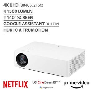 LG CineBeam UHD 4K Projector HU70LA - DLP Home Theater Smart Projector with Alexa Built-In, White