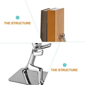 SZYAWsd File Sorters Bookends Book Decorative Bookendshelves Stopper Bookshelf Ends Decor Metal Desktop Cable Extension Headphone Books Stand Holder