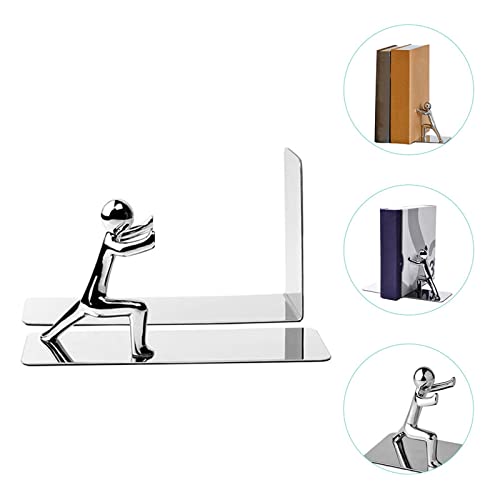 SZYAWsd File Sorters Bookends Book Decorative Bookendshelves Stopper Bookshelf Ends Decor Metal Desktop Cable Extension Headphone Books Stand Holder