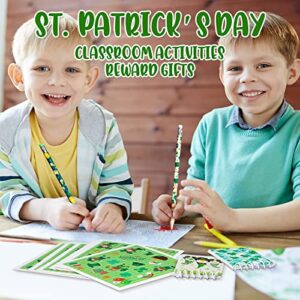 30 Pcs St. Patrick's Day Pencils with Eraser 20 Pcs St. Patrick's Day Notepads 10 Pcs St. Patrick's Day Stickers Stationery Sets for St. Patrick's Day Classroom Kids Party Favors School Supply
