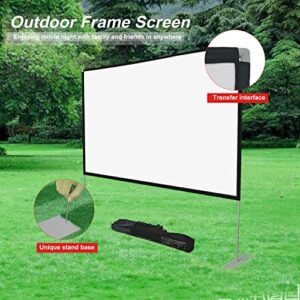 Projector Screen with Stand 100 inch 16:9 HD 4K Outdoor Indoor Projection Screen for Home Theater 3D Fast-Folding Projector Screen with Stand Legs and Carry Bag Projection Movie Wrinkle-Free