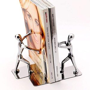 Bookends Creative Office Supplies Stationery Stainless Steel Kung Fu Man Bookends 1 Pair Humanoid Book Bookshelf Book Stoppers bookends