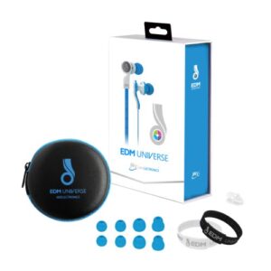 MEE audio EDM Universe D1P In-Ear Headphones with Headset Functionality (Peace/Blue)