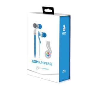 MEE audio EDM Universe D1P In-Ear Headphones with Headset Functionality (Peace/Blue)