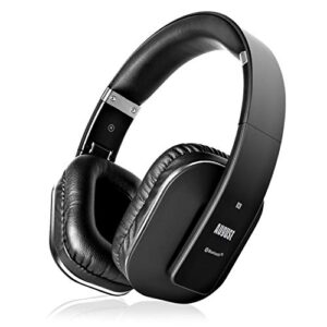 eq app over ear wireless headphones – august ep650-bass rich sound and optimum comfort – nfc and aptx ll low latency – [black]