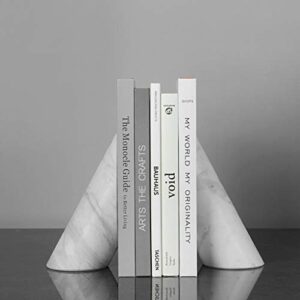 Home Decor Fashion Marble Bookend Geometry Bookend Decoration White Office Bookend Inor Decoration Personality Desktop Book Stand Book Ends bookends