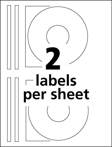 Avery CD Labels, Print to the Edge, Permanent Adhesive, Matte, 40 Disc Labels and 80 Spine Labels (8960)