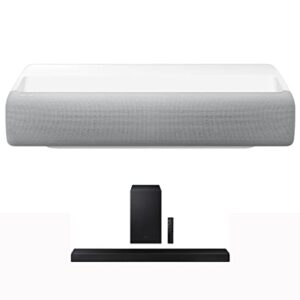 Samsung SP-LSP7T 120" The Premiere 4K Smart Laser Short-Throw Projector with a Samsung HW-A650 3.1CH Soundbar and Subwoofer with DTS Virtual:X (2021)