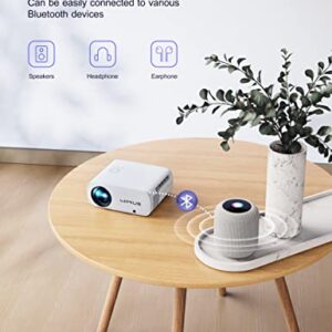 Projector with WiFi and Bluetooth, Native 1080P Projector 4K Supported 480 ANSI WiMiUS S26 Outdoor Movie Projector 4K/4D Keystone 300'' & 50% Zoom, Mini Portable Projector for Phone/PC/TV Stick/PS5