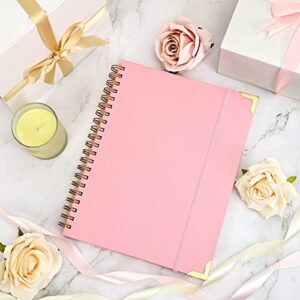 EOOUT Spiral Notebook 8.5 x 11 Hardcover Spiral Journals for Women, 300 Pages College Ruled 3 Subject for Work, Back to School, Gifts