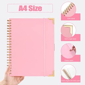 EOOUT Spiral Notebook 8.5 x 11 Hardcover Spiral Journals for Women, 300 Pages College Ruled 3 Subject for Work, Back to School, Gifts