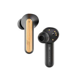 house of marley redemption anc: noise cancelling true wireless earbuds with microphone, bluetooth connectivity, 20 hours total playtime, and sustainable materials, signature black
