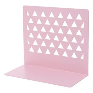 wonzonewd file sorters metal hollow desktop organizer bookends book ends support stand holder shelf bookrack home office supplies drop shipping (color : pink)