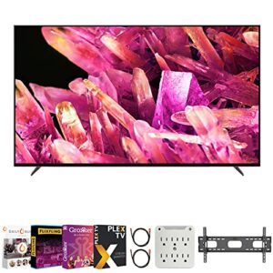 sony xr55x90k bravia xr 55″ x90k 4k hdr full array led smart tv (2022 model) bundle with premiere movies streaming + 37-100 inch tv wall mount + 6-outlet surge adapter + 2x 6ft 4k hdmi 2.0 cable