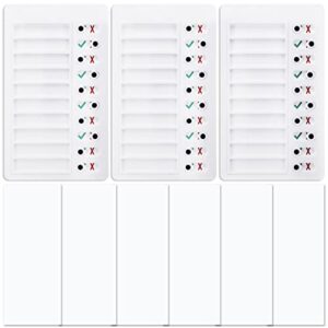eersida 3 pcs to do list checklist board, daily schedule for kids, chore chart memo detachable reusable plastic rv planner home travel (blank checklist)