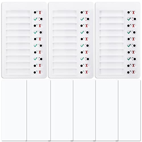 Eersida 3 Pcs to Do List Checklist Board, Daily Schedule for Kids, Chore Chart Memo Detachable Reusable Plastic RV Planner Home Travel (Blank Checklist)