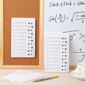 Eersida 3 Pcs to Do List Checklist Board, Daily Schedule for Kids, Chore Chart Memo Detachable Reusable Plastic RV Planner Home Travel (Blank Checklist)