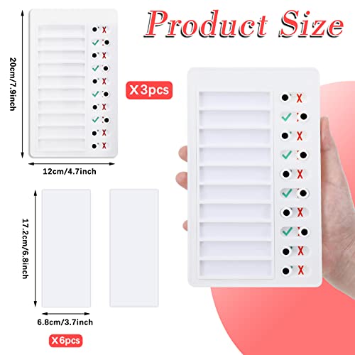 Eersida 3 Pcs to Do List Checklist Board, Daily Schedule for Kids, Chore Chart Memo Detachable Reusable Plastic RV Planner Home Travel (Blank Checklist)