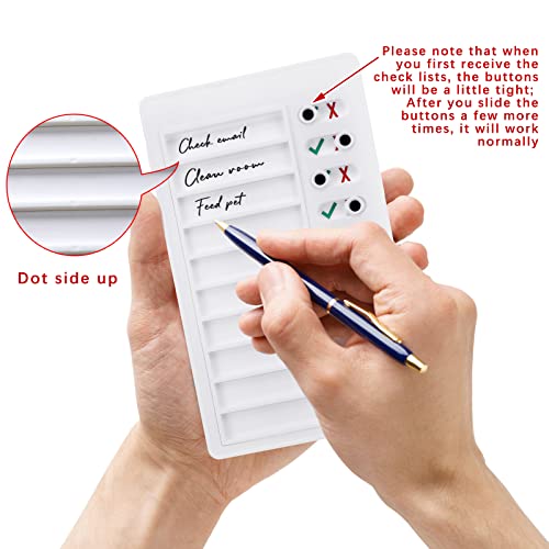 Eersida 3 Pcs to Do List Checklist Board, Daily Schedule for Kids, Chore Chart Memo Detachable Reusable Plastic RV Planner Home Travel (Blank Checklist)