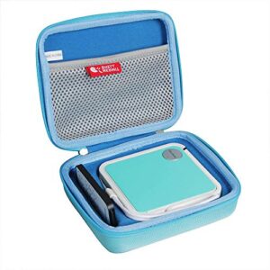 hermitshell hard travel case for viewsonic m1 mini 1080p portable led projector (teal)