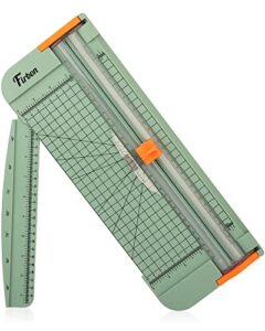 firbon a4 paper cutter 12 inch titanium straight paper trimmer with side ruler for scrapbooking craft, paper, coupon, label, cardstock (morandi)