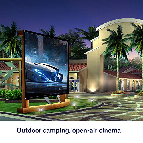 Yosoo Health Gear Portable Projector Screen, Foldable Anti-Crease White Projector Movie Screen Curtain Projection Screen for Home Outdoor Indoor(60 Inch)