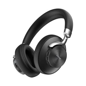 sayape hybrid active noise cancelling headphones with microphone, over ear headphones wireless bluetooth 5.0, deep bass hifi stereo headset, 50h playtime, voice assistant, dual-device connections