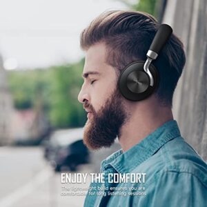 SAYAPE Hybrid Active Noise Cancelling Headphones with Microphone, Over Ear Headphones Wireless Bluetooth 5.0, Deep Bass HiFi Stereo Headset, 50H Playtime, Voice Assistant, Dual-Device Connections