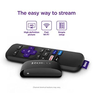 Roku Express (New, 2022) HD Streaming Device with High-Speed HDMI Cable and Simple Remote (no TV controls), Guided Setup, and Fast Wi-Fi