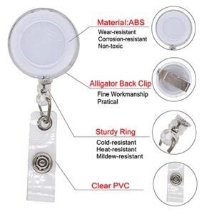 YEALQUE 10 Pack Nurse Badge Reel Holder Retractable Nursing ID Badge Reels Cute for Nurses Doctor Medical Health Hospital Office Worker Gifts(A-10PCS) …