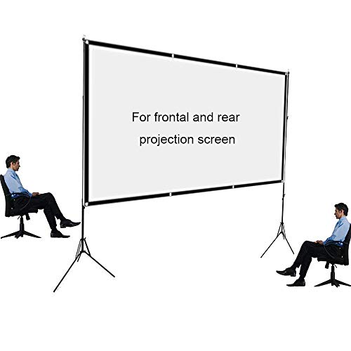 Projector Screen Stand for Indoor and Outdoor Projector Movies Screen Foldable Portable for Front and Rear Projection.