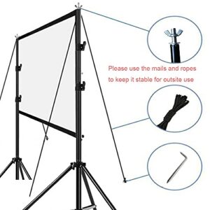 Projector Screen Stand for Indoor and Outdoor Projector Movies Screen Foldable Portable for Front and Rear Projection.