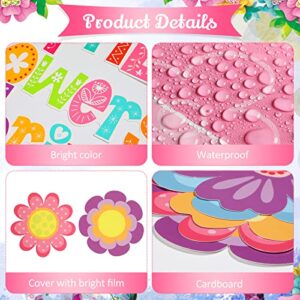 47 Pcs April Showers Bring May Flowers Decorations Spring Cut Outs Spring Bulletin Board School Classroom Bulletin Board Decor for Spring Supplies Whiteboard Window Home Party Decor