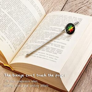Dripping Rasta Weed Metal Bookmarks Vintage Personalized Book Marker for Men Women Gifts