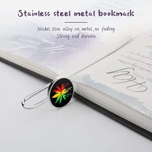 Dripping Rasta Weed Metal Bookmarks Vintage Personalized Book Marker for Men Women Gifts