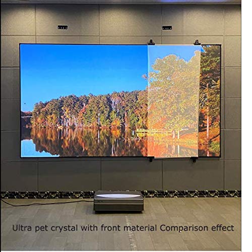 100inch 4k Ultra Short Throw PET Crystal ust CLR Screen 16:9 Ceiling Light Rejecting Projection Screen for Ultra Short Throw Projector Fixed Frame Screen for Home Theater, Boardroom