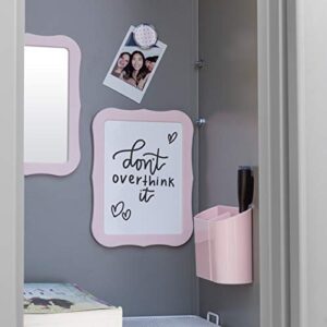 U Brands Locker Accessories Kit, Back to School Essentials, Blush, 6-Piece, Includes Whiteboard, Mirror, and Organizing Supplies