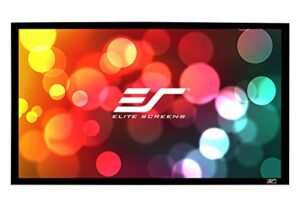 elite screens sable frame, 96-inch 2.35:1, fixed frame home theater projection projector screen, er96wh1-wide