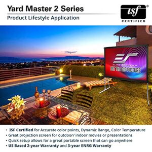 Elite Screens Yard Master 2, 120-inch Outdoor Indoor Projector Screen 16:9, Fast Easy Snap On Set-up Freestanding Portable Movie Foldable Front Projection | US Based Company 2-YEAR WARRANTY, OMS120H2