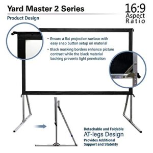 Elite Screens Yard Master 2, 120-inch Outdoor Indoor Projector Screen 16:9, Fast Easy Snap On Set-up Freestanding Portable Movie Foldable Front Projection | US Based Company 2-YEAR WARRANTY, OMS120H2