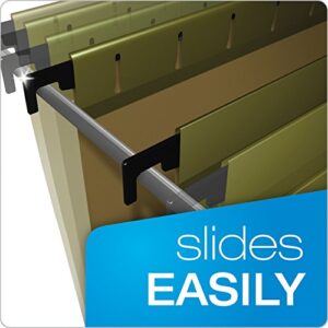 Pendaflex SureHook Reinforced Hanging Folders, Letter Size, Standard Green, 20 per Box (8-1/2 x 11)