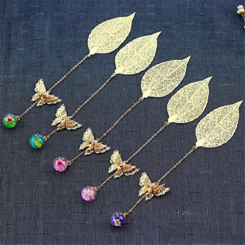 FZZDP Creative Metal Feather Bookmarks Pendant Bookmark for Teacher Gift School Office Supplies Novelty Students Stationery (Size : C)