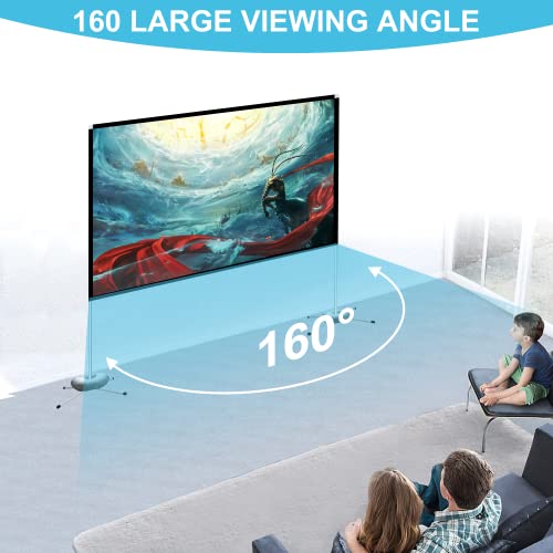 Projector Screen with Stand, 100 inch Projector Screen 16:9 Portable Outdoor Projection Screen 4K HD Movie Projection Screen with Carry Bag for Home Theater Indoor Party Camping