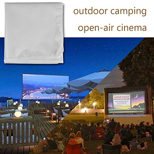 Projector Screen,Projector Curtain Rear Projection Screen 60-120 Inch Portable Foldable White Projector Curtain Screen 16:9 Indoor/Outdoor Movie Theater Open-air Cinema (100inch)